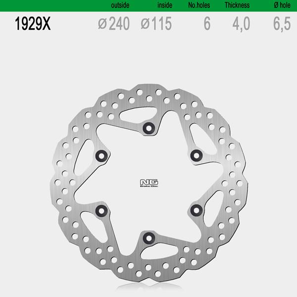 Bremsscheibe NG1929X passend für Yamaha