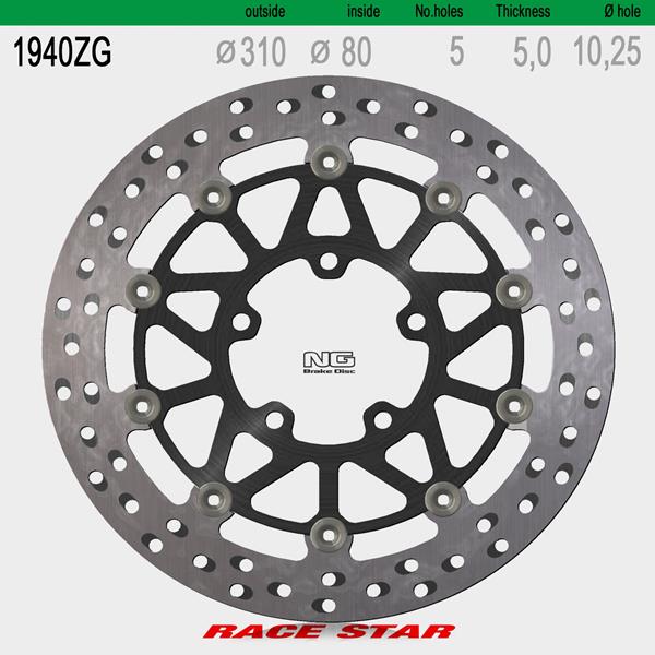 Bremsscheibe NG1940ZG ZX-6R 636 `16- passend für Kawasaki