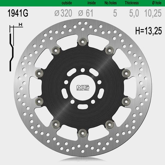 Bremsscheibe NG1941G passend für Kawasaki