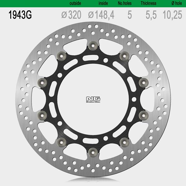 Bremsscheibe NG1943G passend für Kawasaki