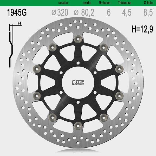 Bremsscheibe NG1945G passend für BMW