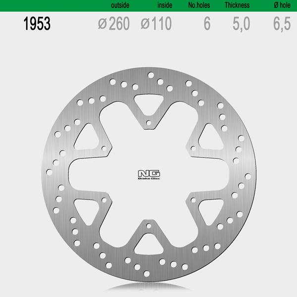 Bremsscheibe NG1953 passend für Husqvarna und KTM