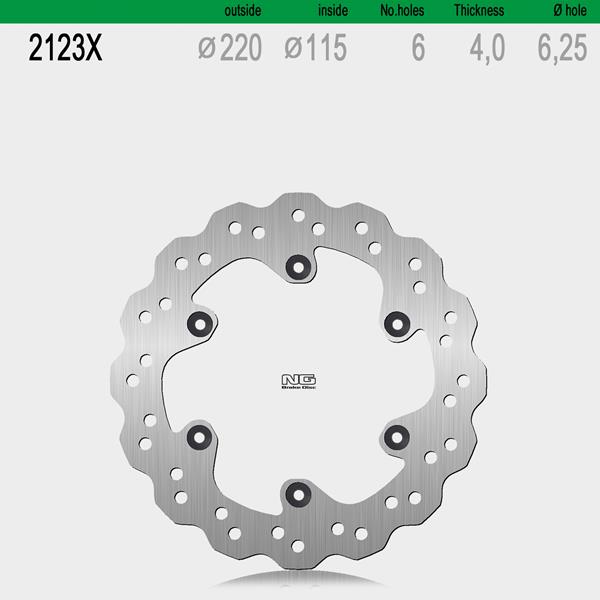 Bremsscheibe NG2123X passend für Fantic