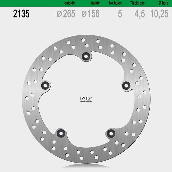 Bremsscheibe NG2135 passend für Zontes