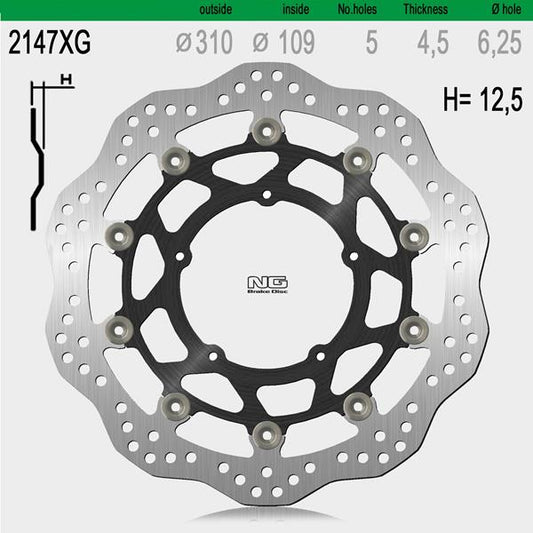 Bremsscheibe NG2147XG passend für Honda