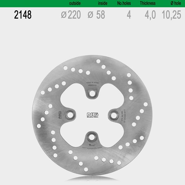 Bremsscheibe NG2148 passend für Brixton