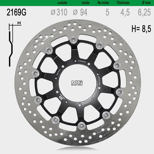 Bremsscheibe NG2169G passend für Honda