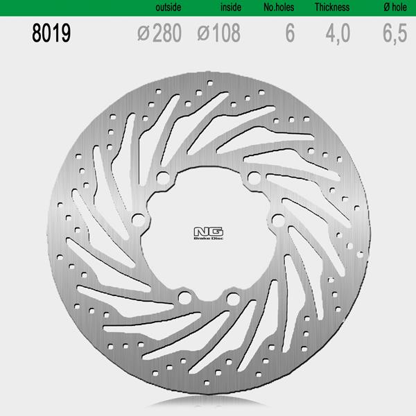 Bremsscheibe NG8019 passend für Derbi und Motorhispania