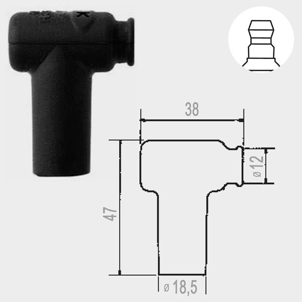 NGK Kerzenstecker LB05EMH rot