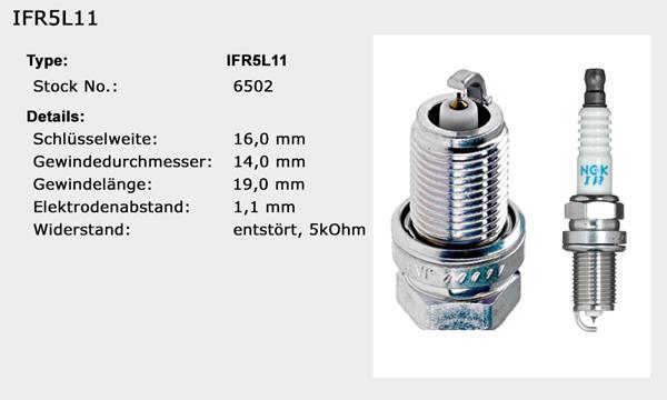 NGK Zündkerze IFR5L-11 Iridium passend für Honda