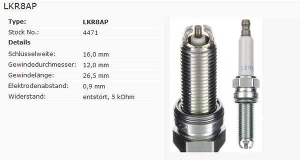 NGK Zündkerze LKR8AP