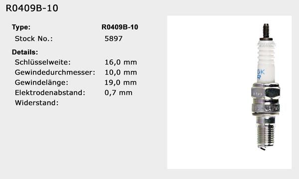 NGK Rennkerze R0409B-10 5897