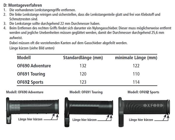 Heizgriffe Touring 22mm Lenker