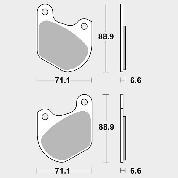 SBS Bremsbeläge 543H.HF Ceramic passend für Harley-Davidson
