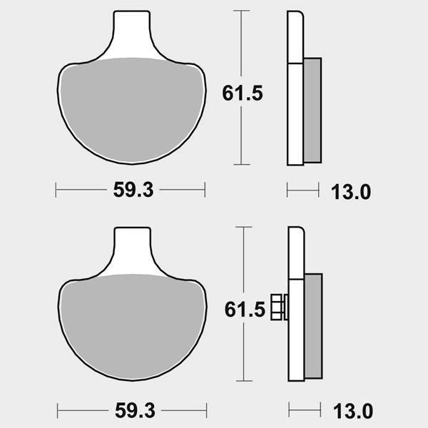 SBS Bremsbeläge 579H.HF Harley-D. Ceramic passend für Harley-Davidson