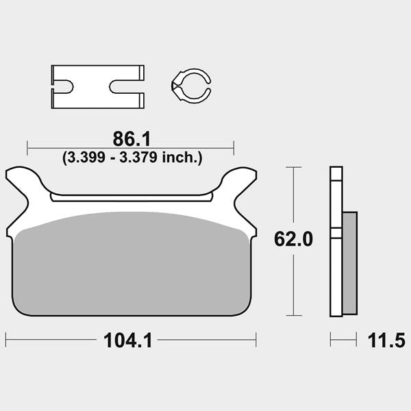 SBS Bremsbeläge 668H.LS Street passend für Harley-Davidson
