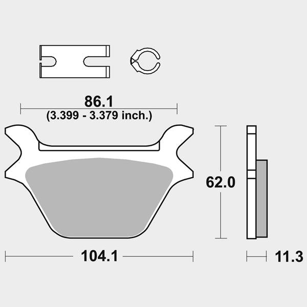 SBS Bremsbeläge 669H.HF Ceramic passend für Harley-Davidson