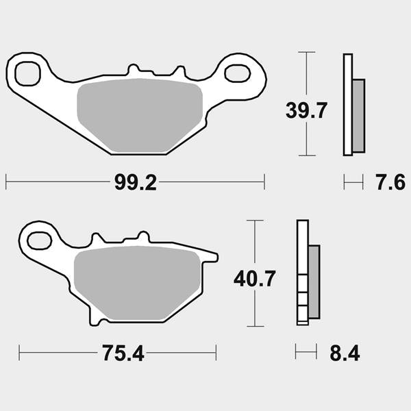 SBS Bremsklotz702HF Ceramic passend für Suzuki