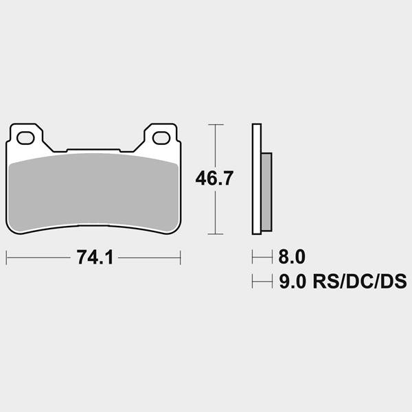 SBS Racing Bremsbeläge 809DS-1 DualSinter passend für Honda