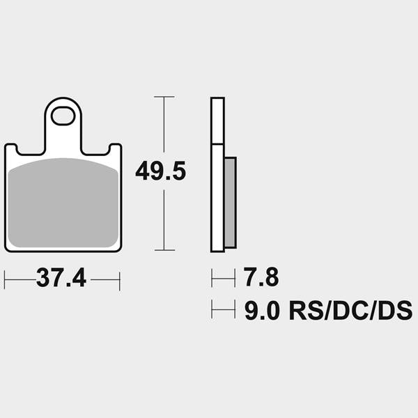 SBS Racing Bremsbeläge 838DS-1 DualSinter