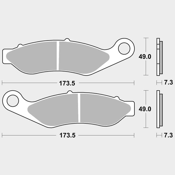 SBS Bremsbeläge 922H.HS Street passend für Harley-Davidson