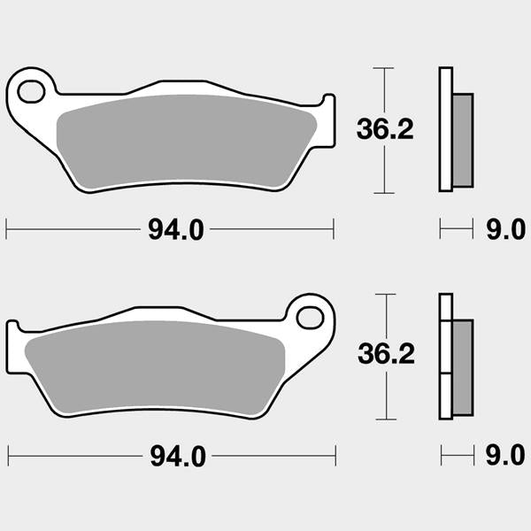 SBS Bremsbeläge 924H.HF Ceramic passend für Harley-Davidson