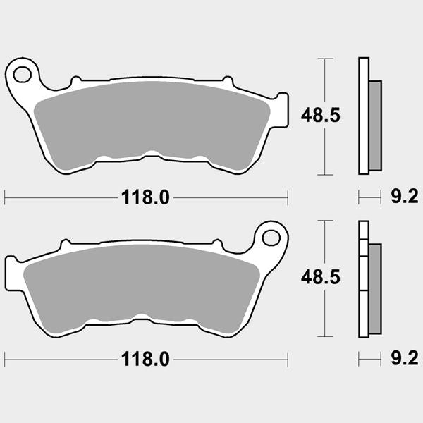 SBS Bremsbeläge 934H.HS Street passend für Harley-Davidson