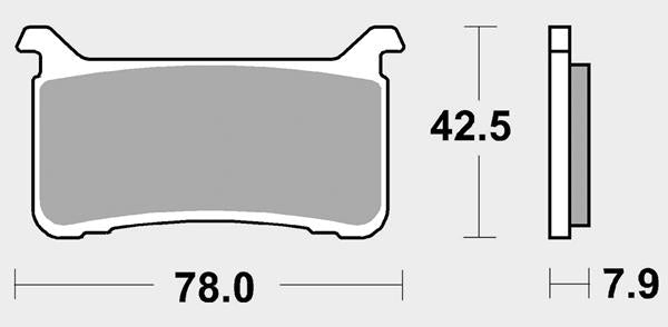 SBS Racing Bremsbeläge 947DS-1 DualSinter passend für Honda