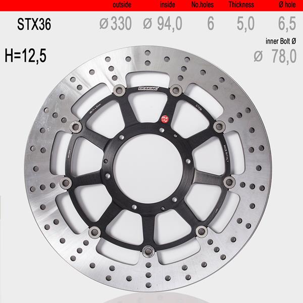 Bremsscheibe Floating STX36D passend für Honda
