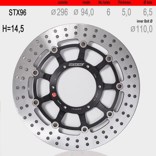 Bremsscheibe Floating STX96D passend für Honda