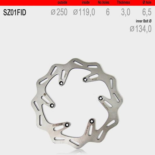 Bremsscheibe vorne WAVE fix SZ01FID passend für Suzuki und Yamaha