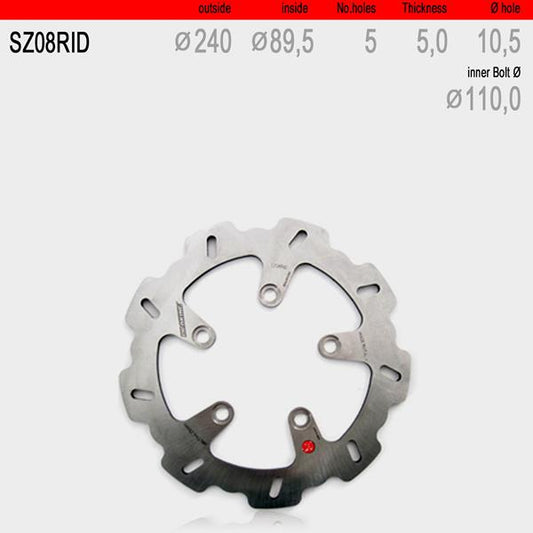 Bremsscheibe hinten WAVE fix SZ08RID passend für Suzuki