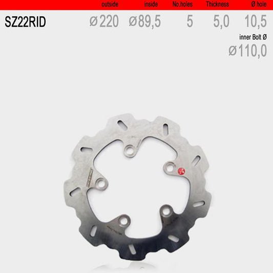 Bremsscheibe hinten WAVE fix SZ22RID passend für Suzuki