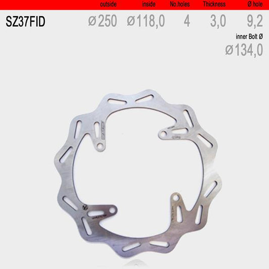 Bremsscheibe vorne WAVE fix SZ37FID passend für Suzuki