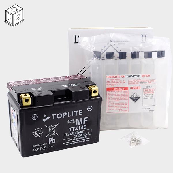 Toplite Motorradbatterie TTZ14S 12V 11,8Ah