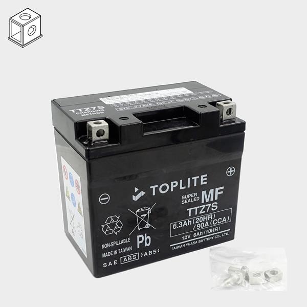 Toplite Motorradbatterie TTZ7S 12V 6Ah