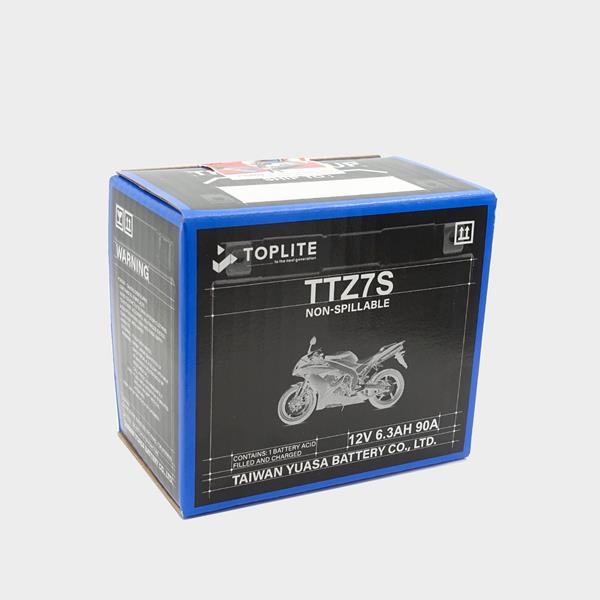 Toplite Motorradbatterie TTZ7S 12V 6Ah