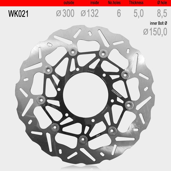 Bremsscheibe li.vorne WAVE float. SK021L passend für Yamaha