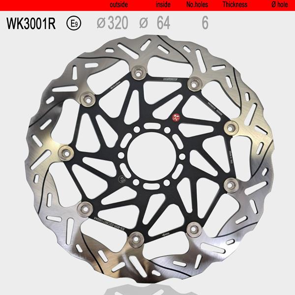 Bremsscheibe re.vorne WAVE float WK3001R passend für Aprilia