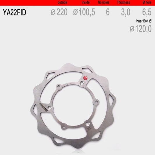 Bremsscheibe vorne WAVE fix YA22FID passend für Suzuki und Yamaha