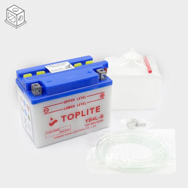 Toplite Motorradbatterie YB4L-B 12V 4Ah