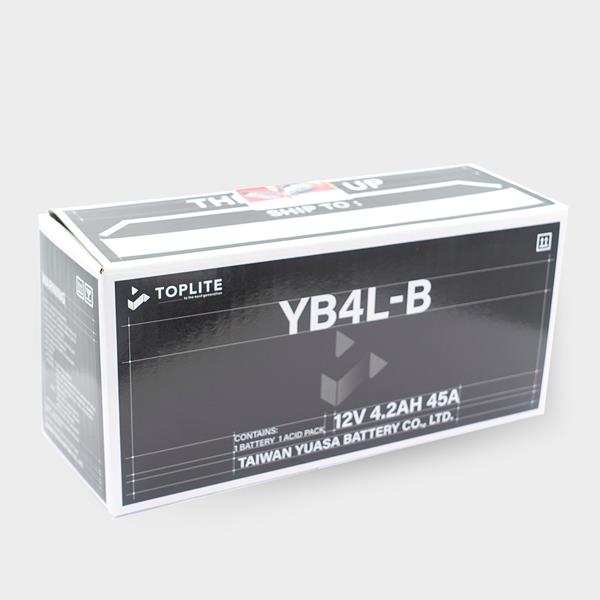 Toplite Motorradbatterie YB4L-B 12V 4Ah