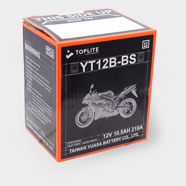 Toplite Motorradbatterie YT12B-BS 12V 10,5Ah