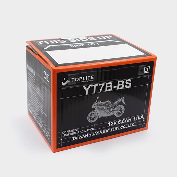 Toplite Motorradbatterie YT7B-BS 12V 6,5Ah