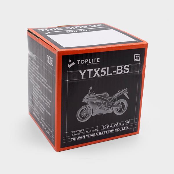 Toplite Motorradbatterie YTX5L-BS 12V