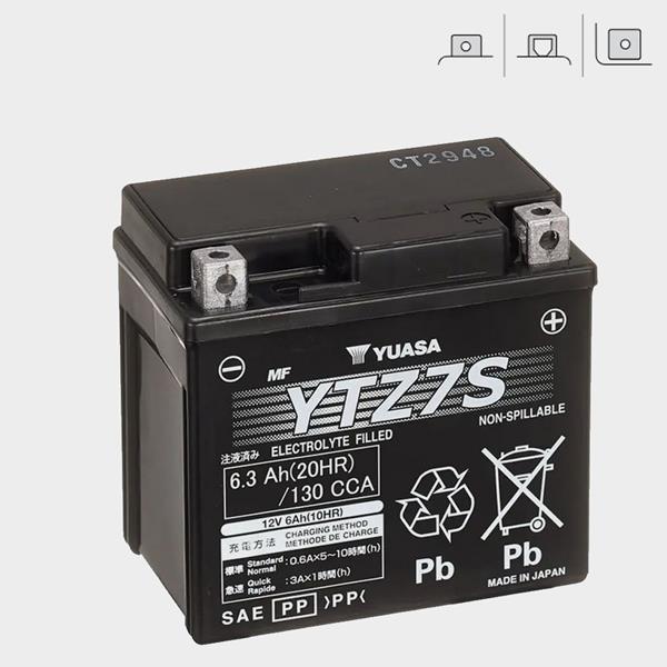 Yuasa Motorradbatterie YTZ7S 12V 6Ah AGM