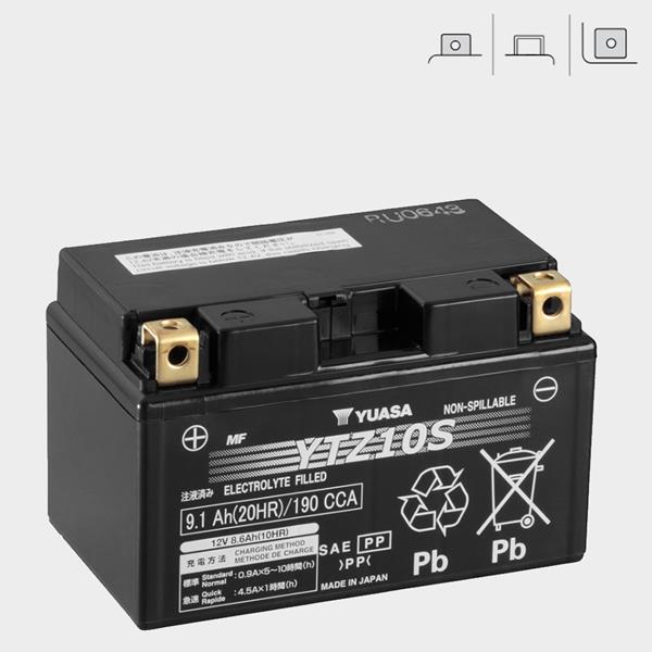 Yuasa Motorradbatterie YTZ10S 12V 9,1Ah AGM