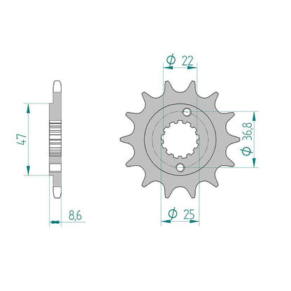AFAM Kettensatz für Polaris Predator 500 05-06 520 MR2G Kettenkit