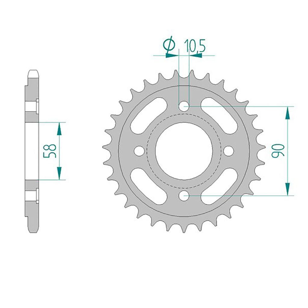DID Kettensatz für Honda CB 250 Two Fifty 92-02 520 VX3 Kettenkit