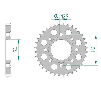 AFAM Kettenrad STAHL #530 33 Z